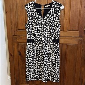 41 Hawthorn Women's Black and White Patterned Sleeveless Mini Dress Size Medium